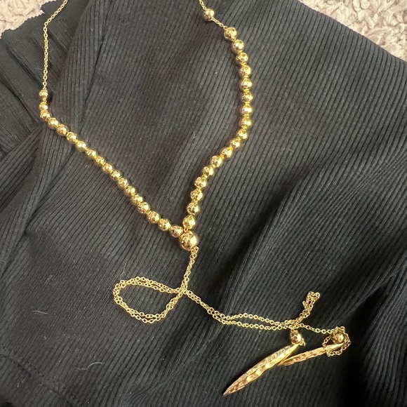 Gorjana Adjustable gold beaded Necklace - Picture 3 of 4